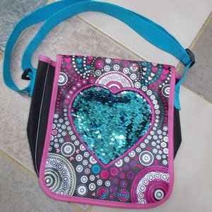 NWOT sequin heart bag by Cra Z Art approximately 11.5" x 11,5'